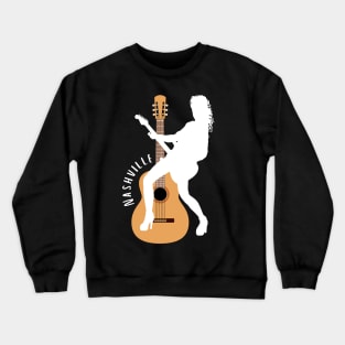 City of Music Nashville Tennessee guitar home of country music USA city break Crewneck Sweatshirt